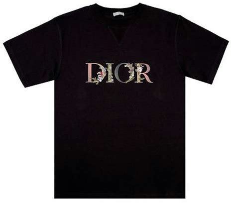 black pink dior t shirt|Dior pink flower shirt.